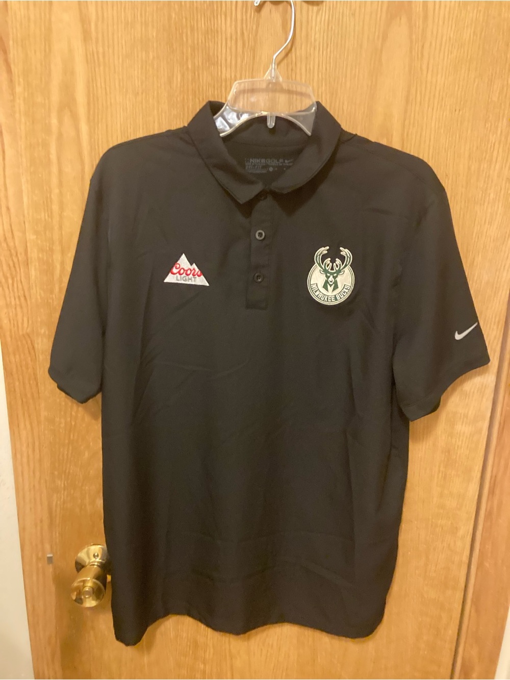 Nike Black Milwaukee Bucks x Coors Polo with Team Crest